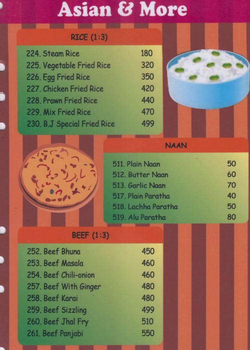 Menu Asian & More